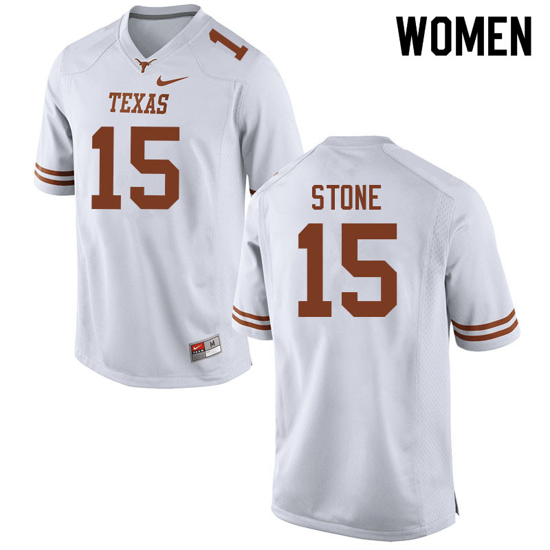 Women #15 Will Stone Texas Longhorns College Football Jerseys Sale-White